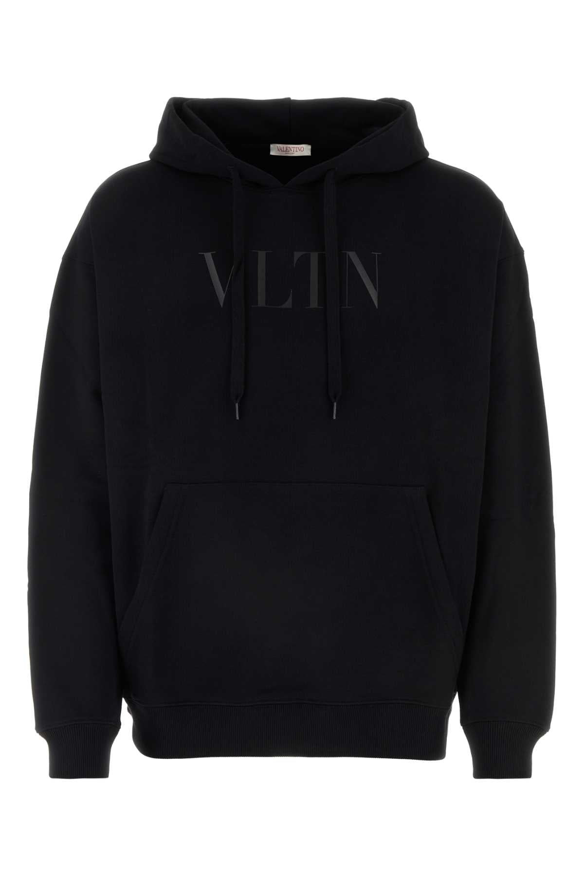 Valentino Men Black Cotton Sweatshirt - 1