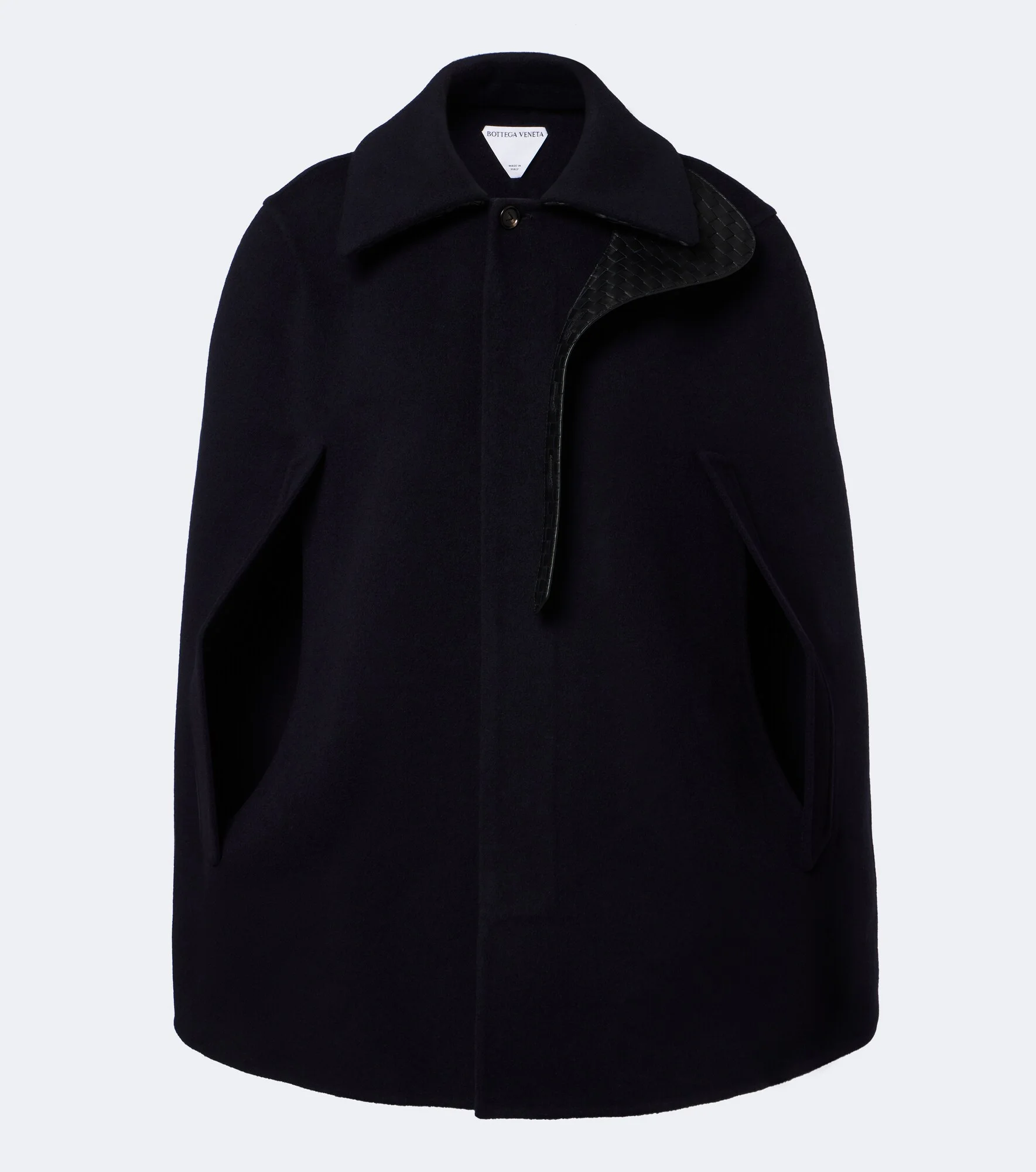 Intrecciato wool and cashmere cape - 1