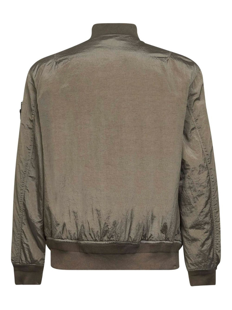 Stone Island ribbed-trims zip-up bomber jacket outlook