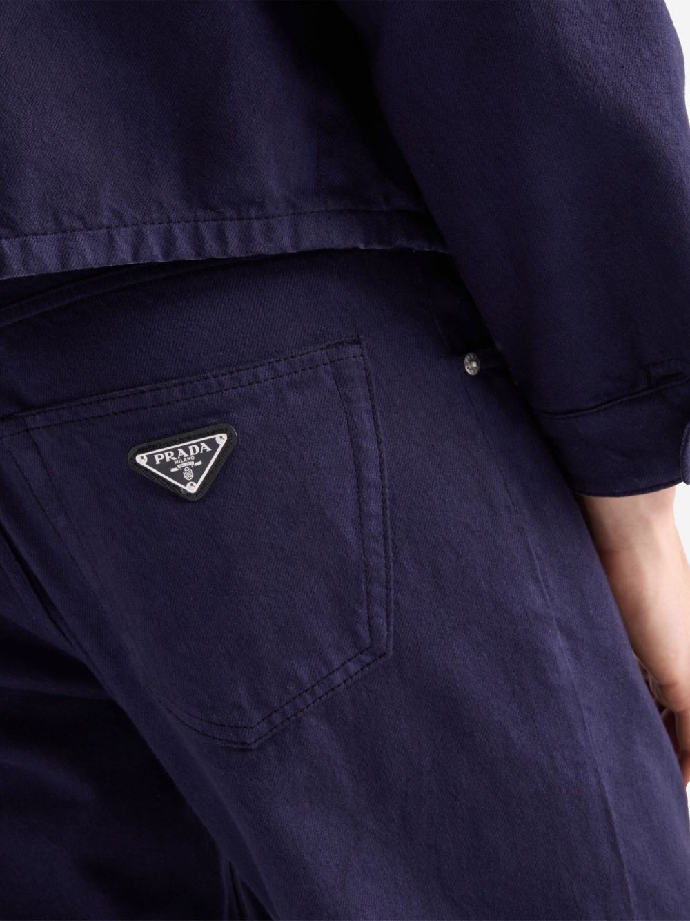logo straight jeans - 5