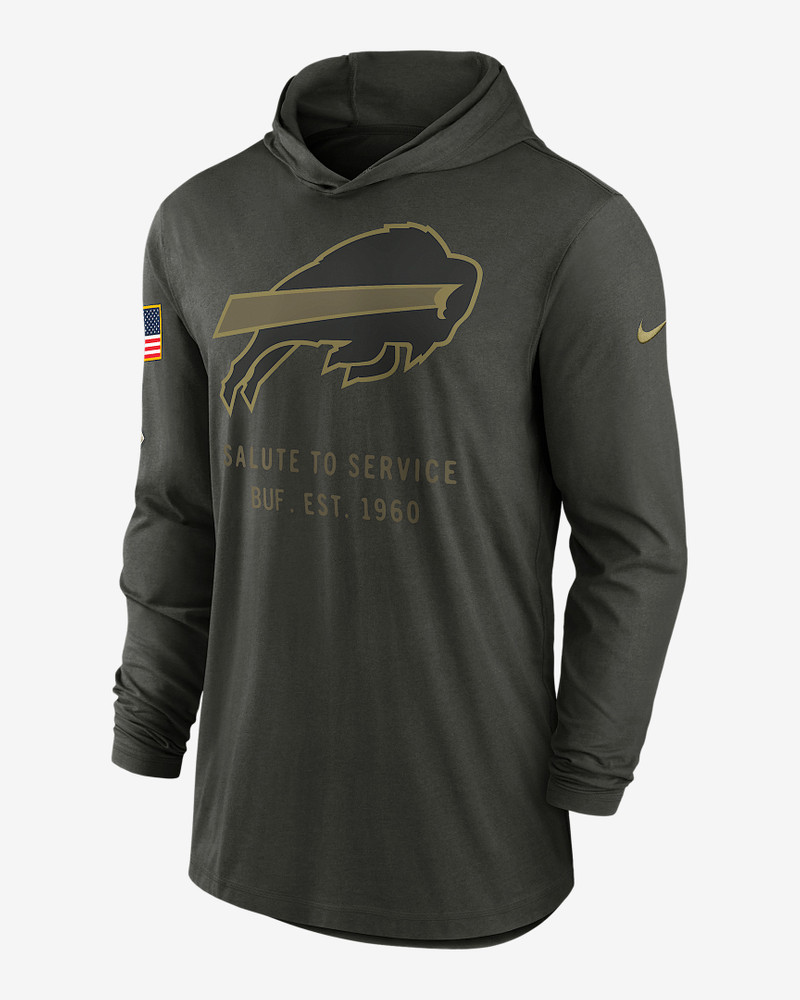 Buffalo Bills Salute to Service Sideline Men’s Nike Dri-FIT NFL Long-Sleeve Hooded Top 1
