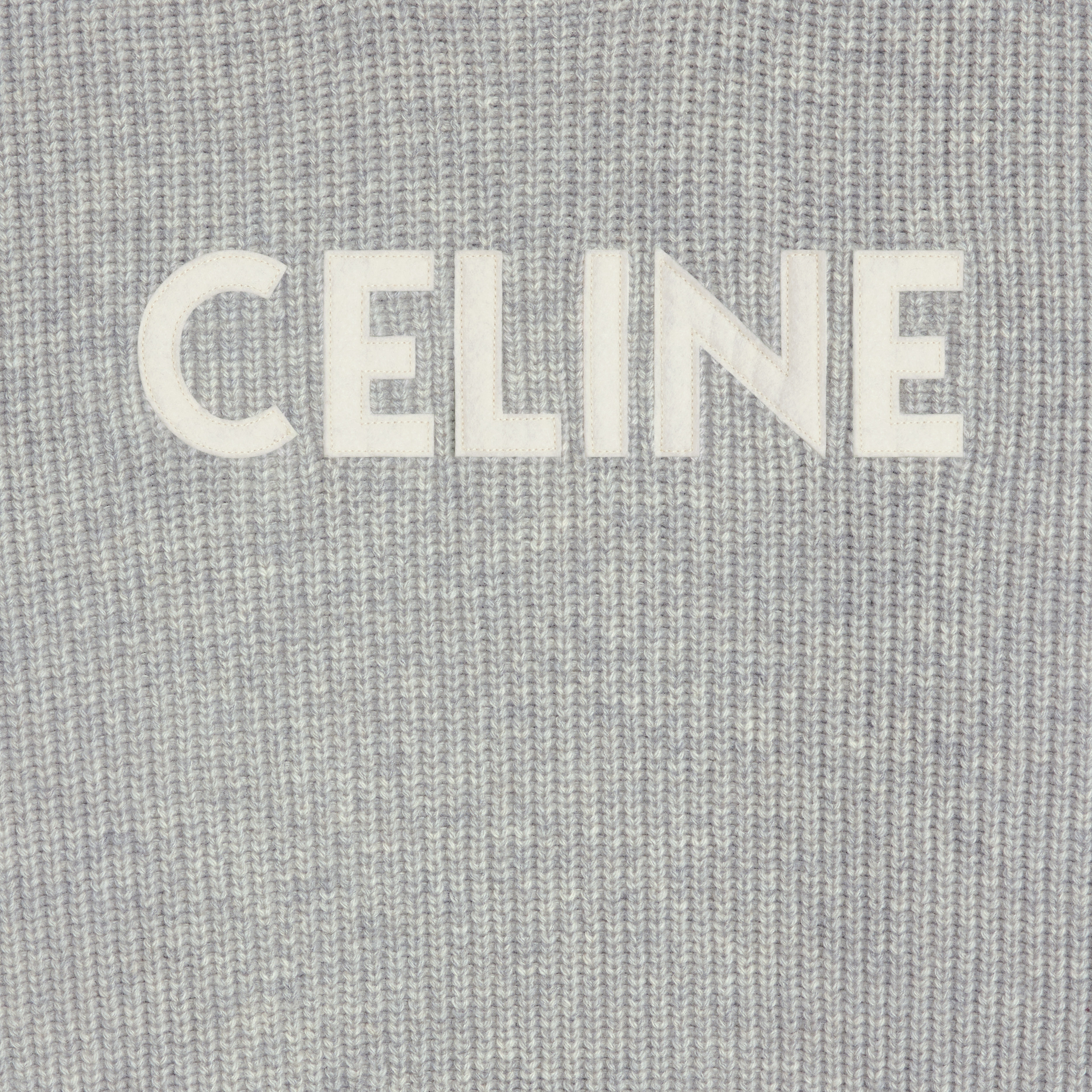 CELINE oversized celine sweater in ribbed wool | REVERSIBLE