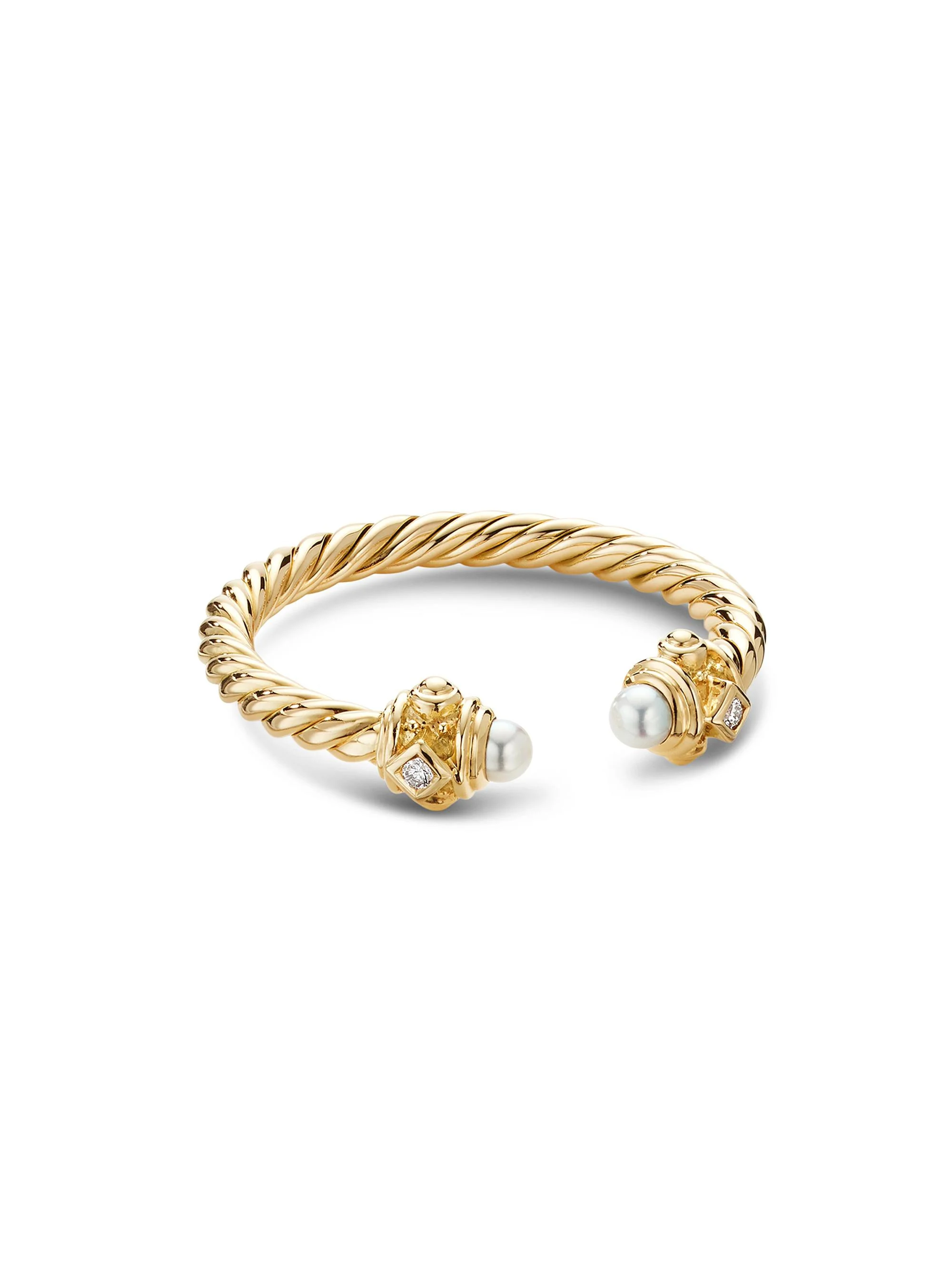 Women's Renaissance Ring in 18K Yellow Gold - White Pearl - 1
