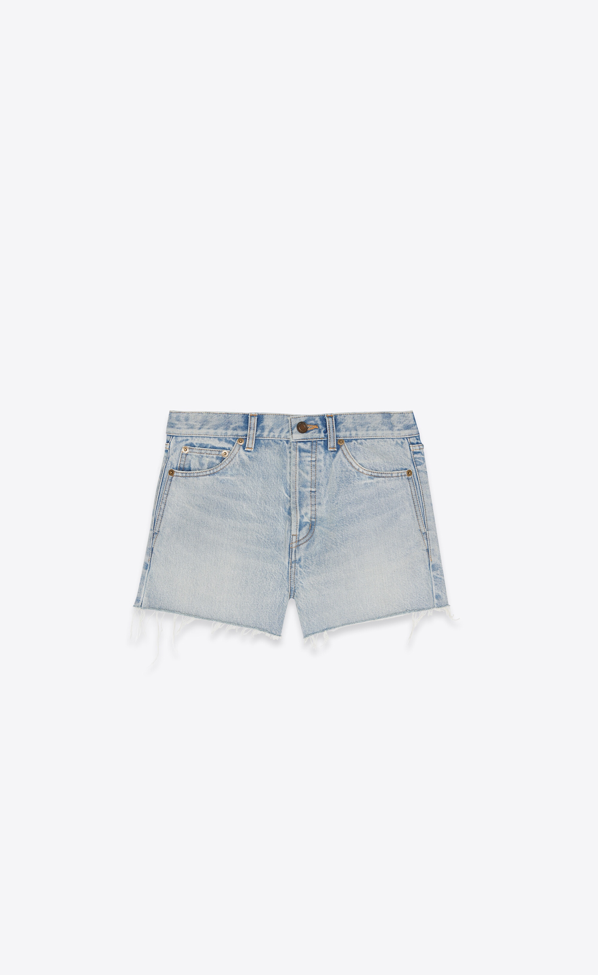 slim-fit shorts in beverly blue denim - 1