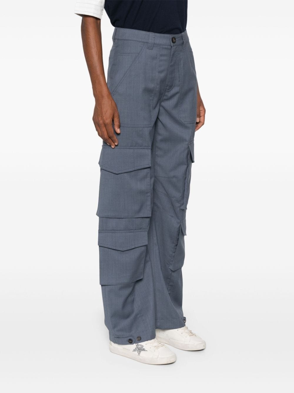 virgin-wool cargo pants - 3