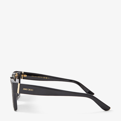 JIMMY CHOO Megs
Black Square Frame Sunglasses with Swarovski Crystals outlook