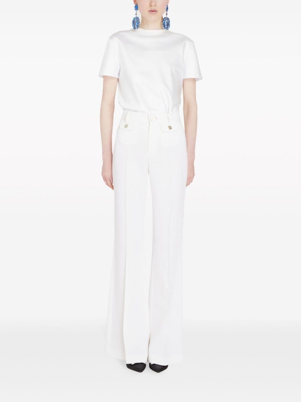 flared wool trousers - 2