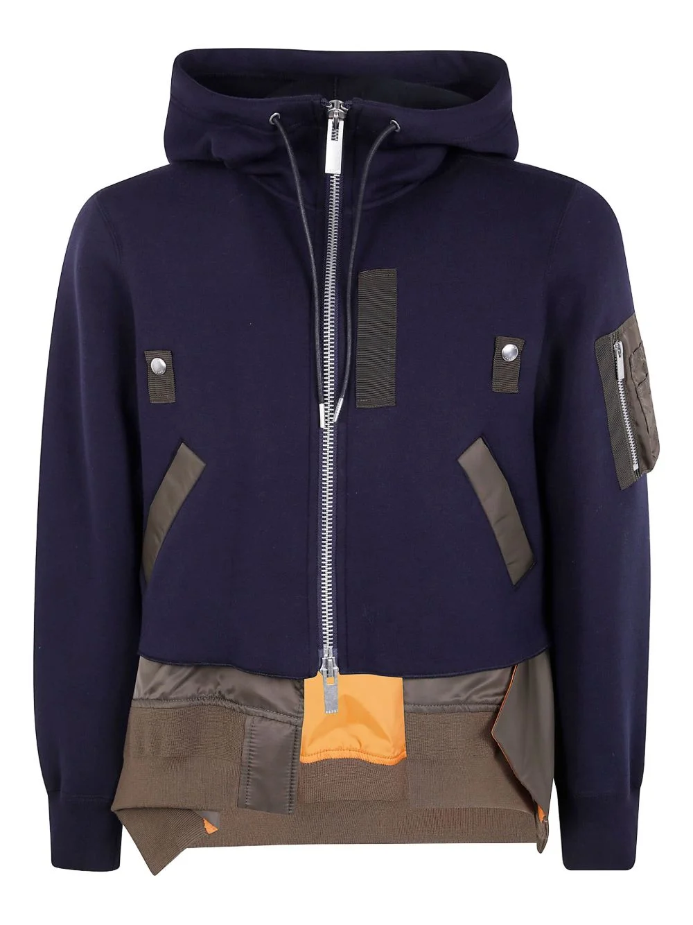 zip-up pocket hooded jacket - 1