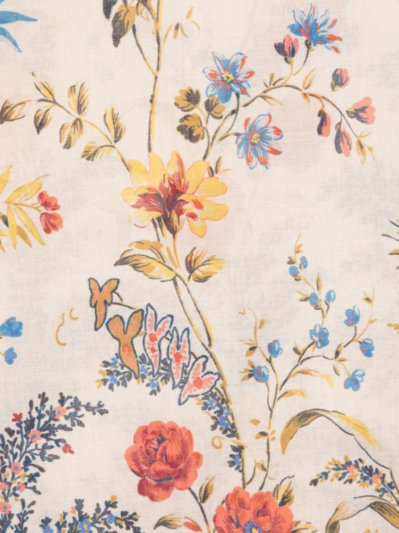 Etro floral-print chiffon scarf outlook