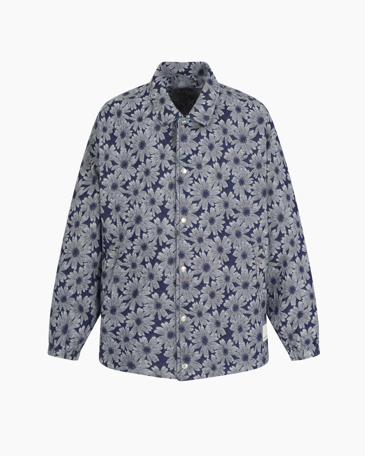 ASV DENIM JACKET WITH ALL-OVER JACQUARD FLOWERS FROM THE PEACE CAPSULE COLLECTION - 1