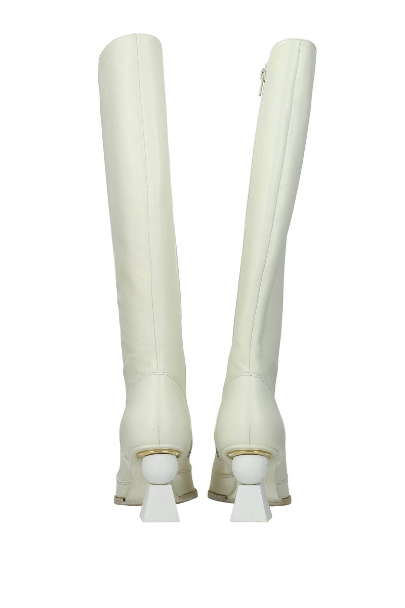 Boots Leather White 5
