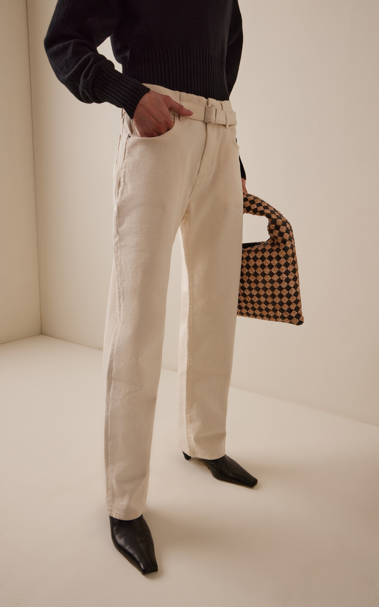Ellsworth Low-Rise Straight-Leg Jeans ivory - 3