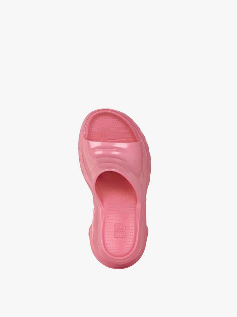 MARSHMALLOW WEDGE SANDALS IN IRIDESCENT RUBBER 5