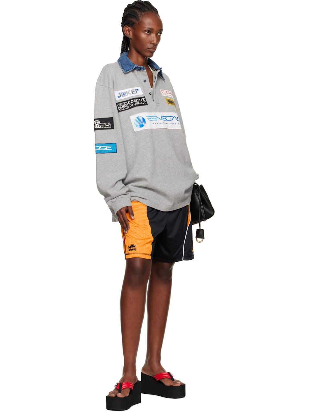 Black & Yellow Collage Football Shorts - 4