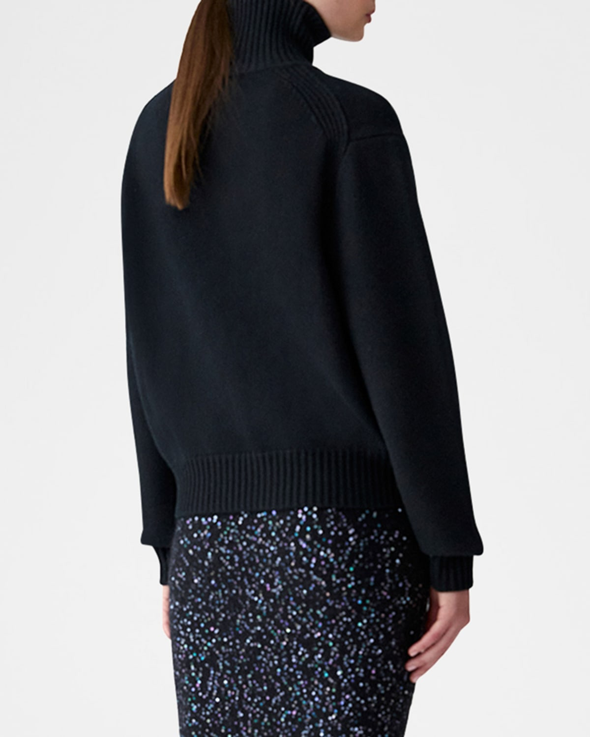Sequined Knit Pencil Skirt - 3