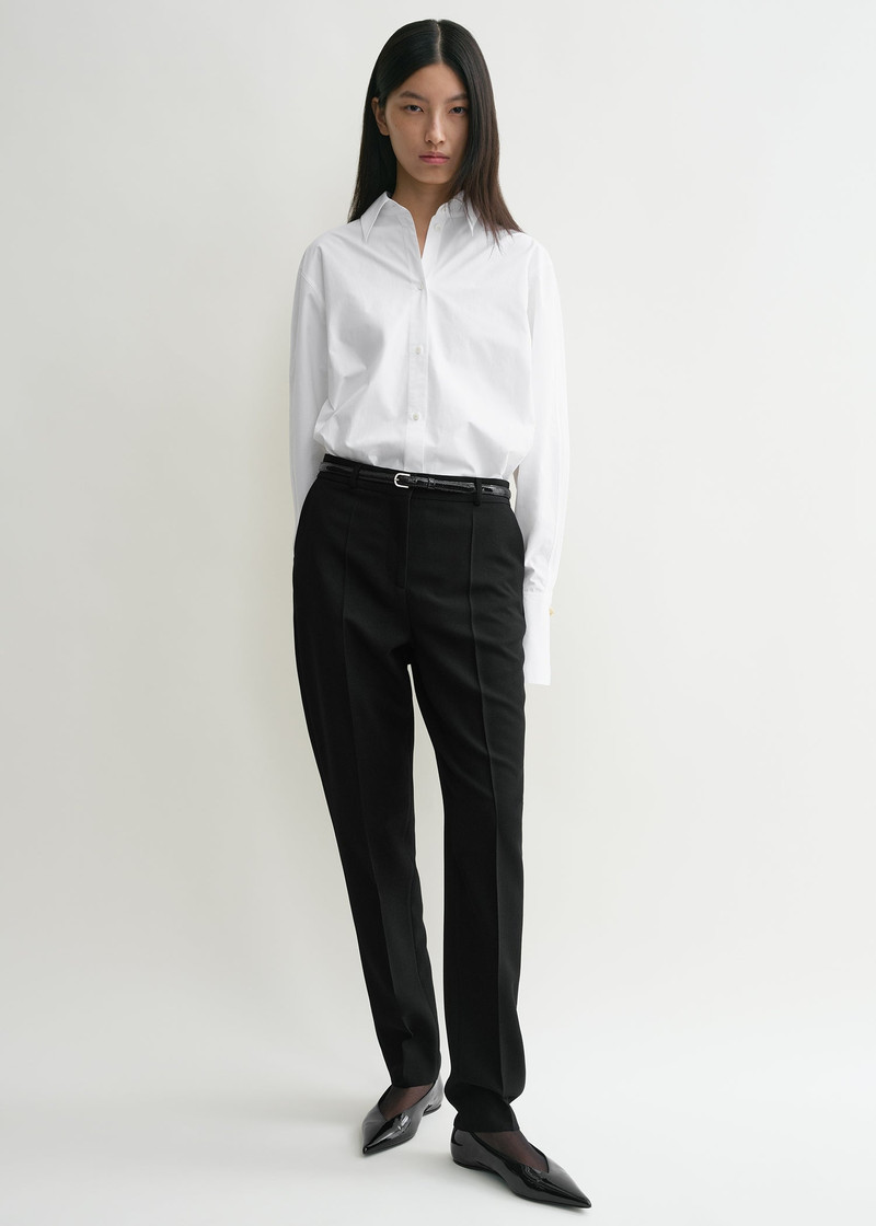 Totême Low-waist tailored trousers black outlook