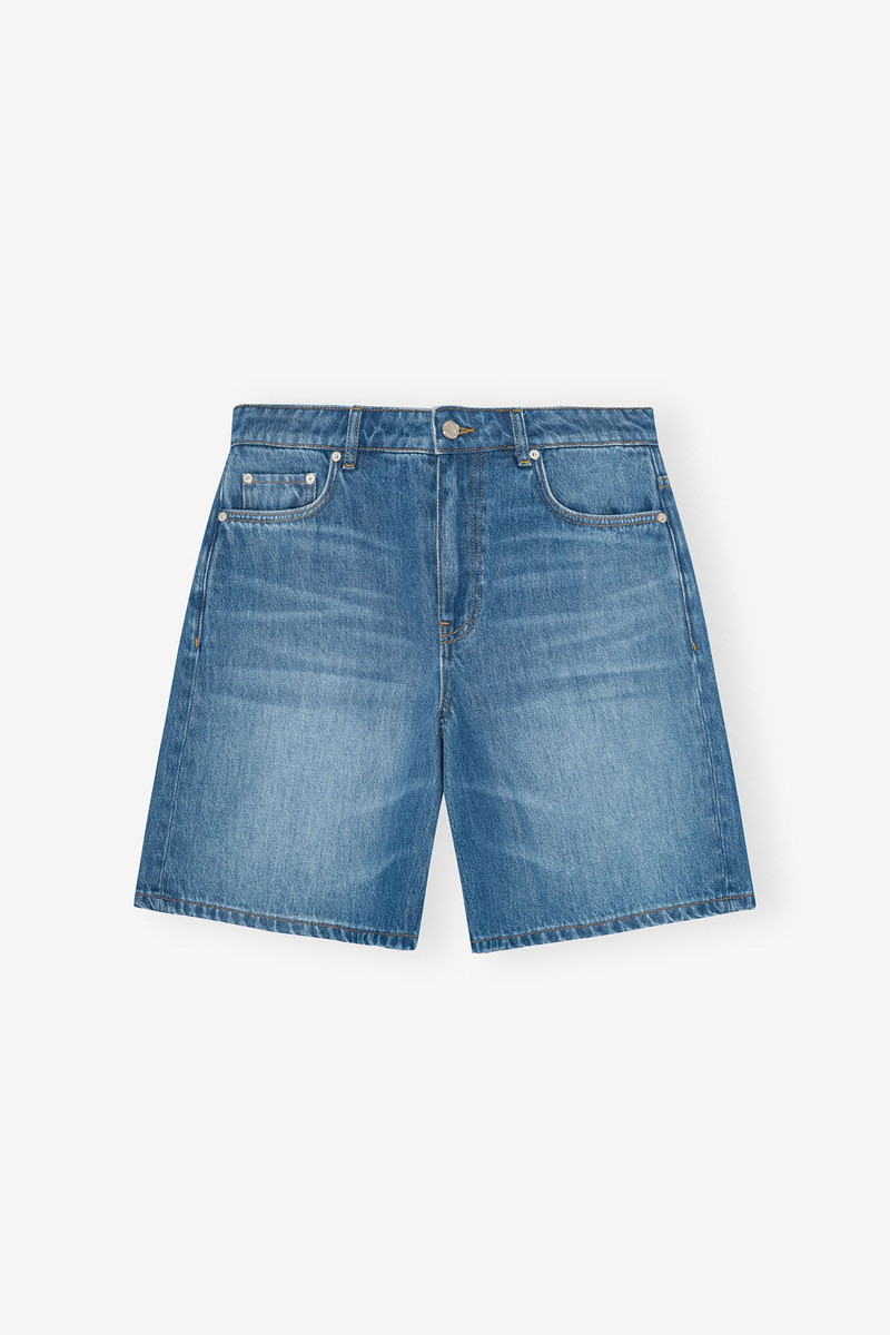 MID BLUE DENIM SHORTS 1