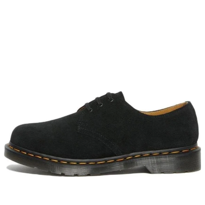(WMNS) Dr. Martens 1461 Suede Oxford Shoes 'Black' 27458001 - 1
