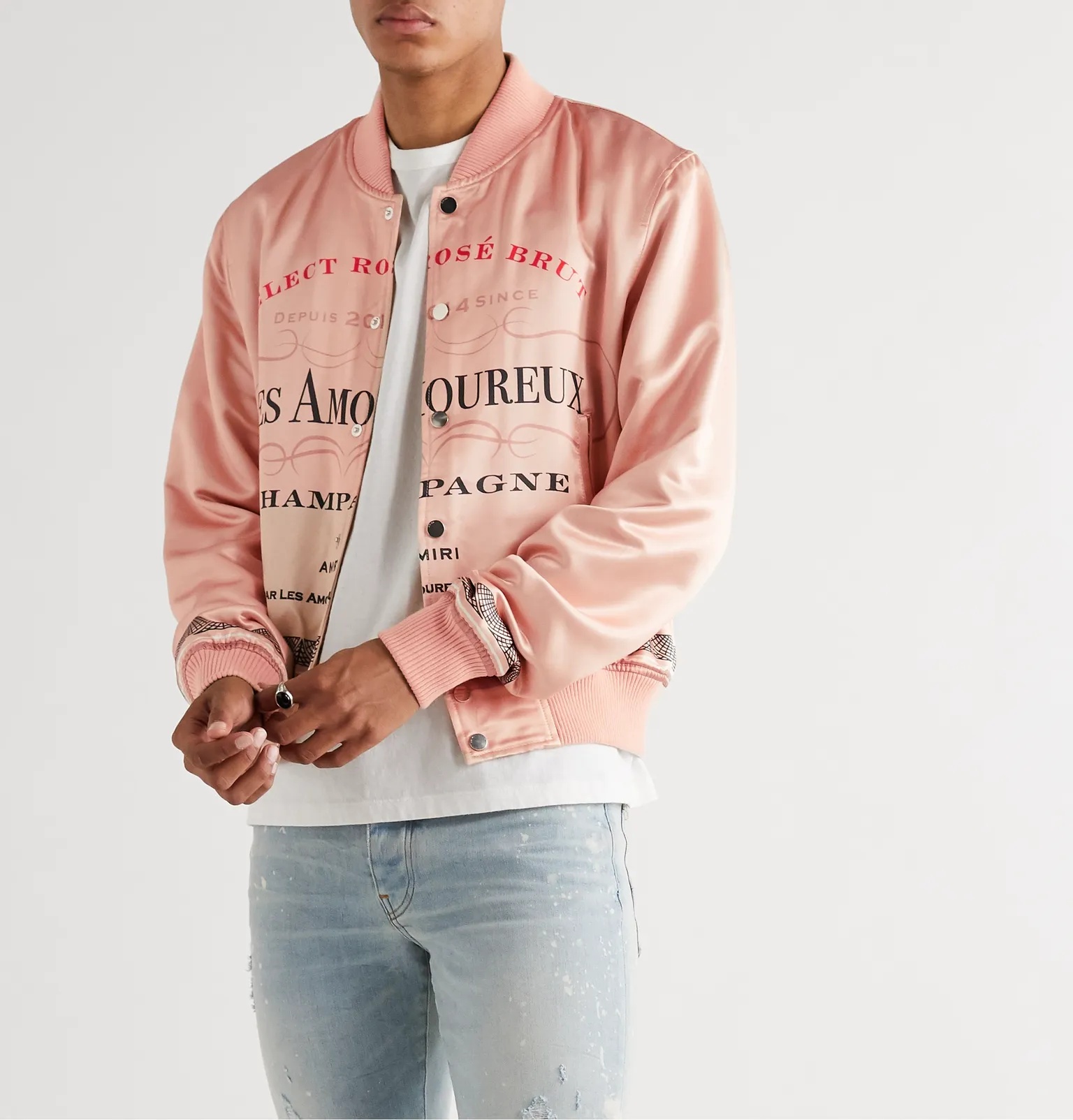 Printed Silk-Satin Bomber Jacket - 4