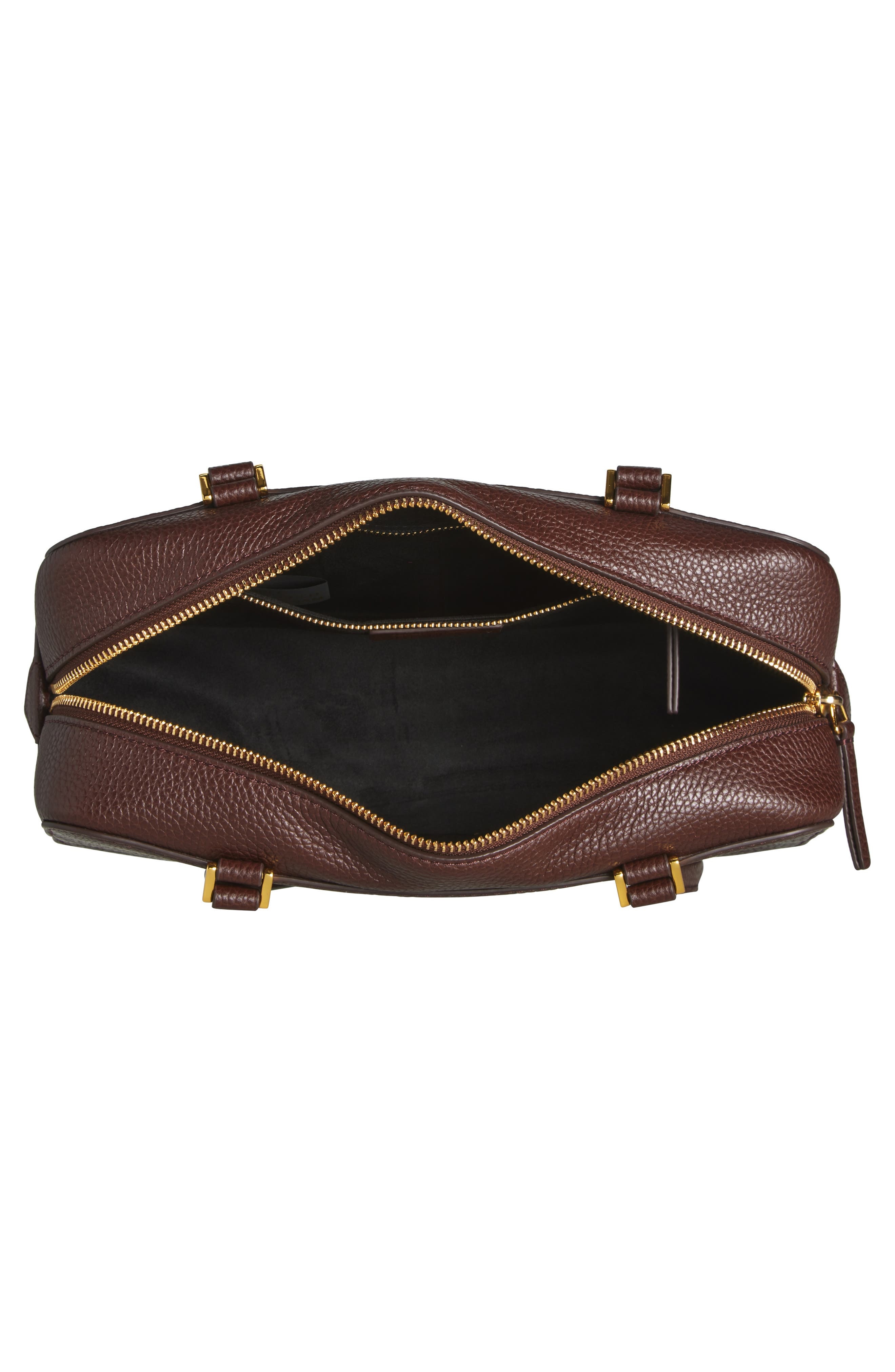 Veronica Beard Boxy Leather Shoulder Bag in Dark Raisin at Nordstrom - 3
