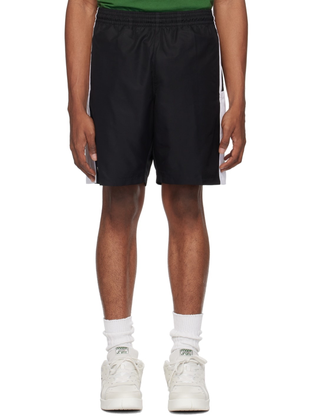 Black Colorblock Shorts - 1