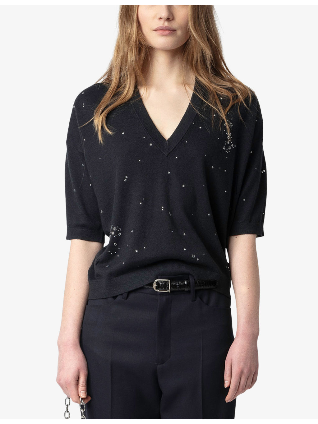 Wully Rhinestone Knitted Top - 3