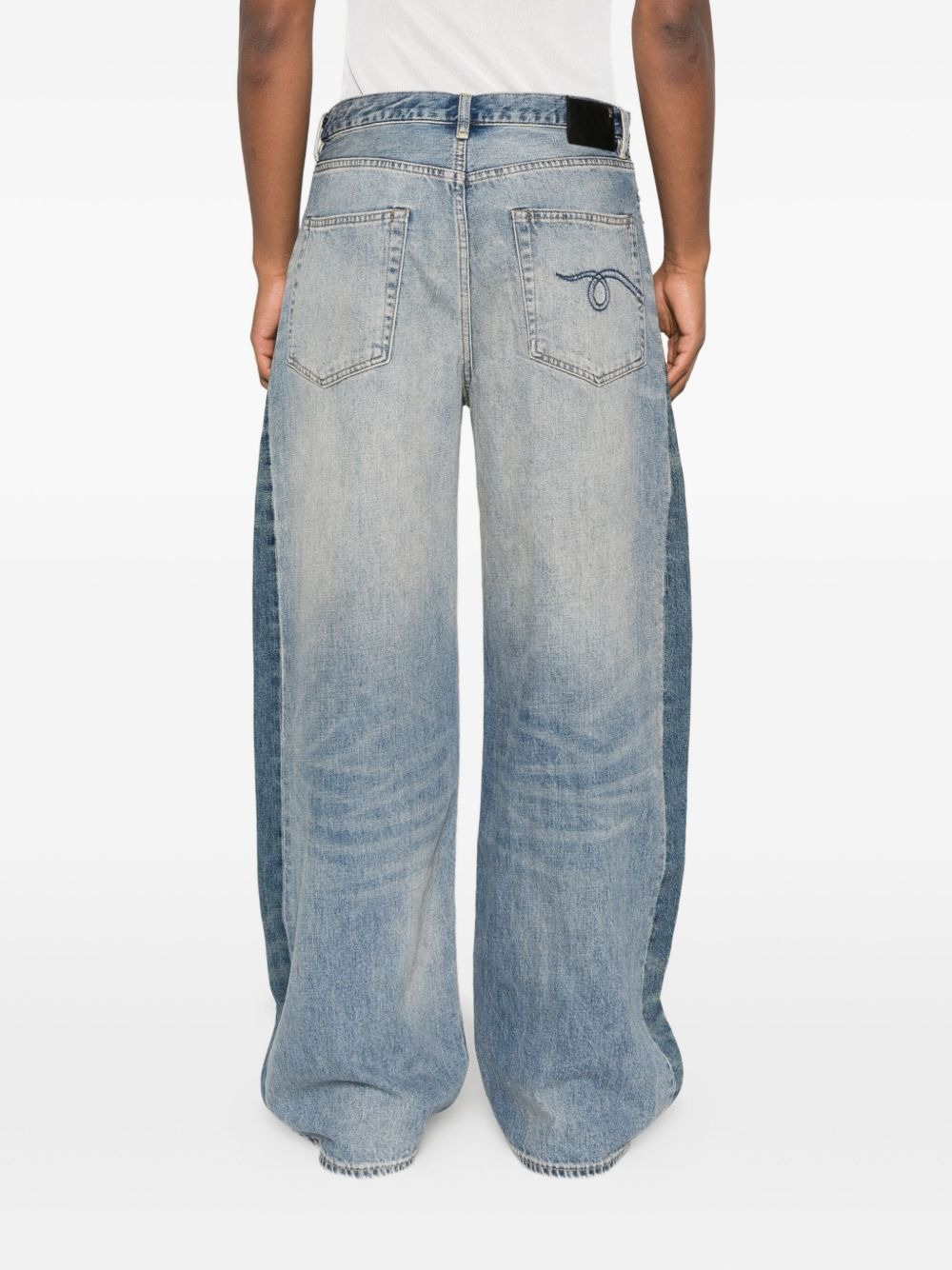 colour-block panelled jeans - 4