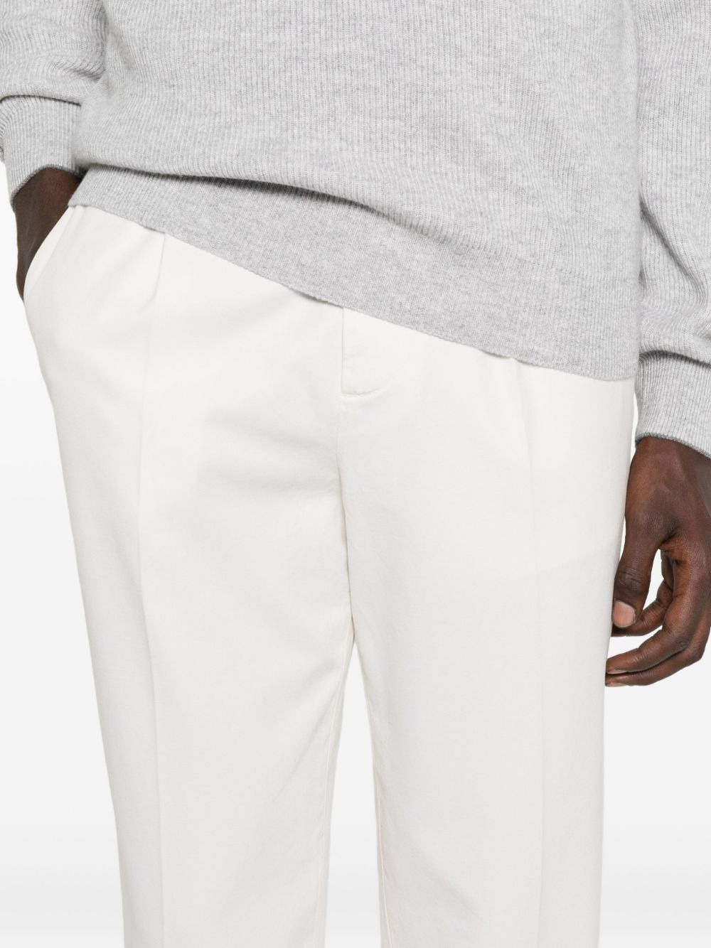 pleated cotton trousers - 5