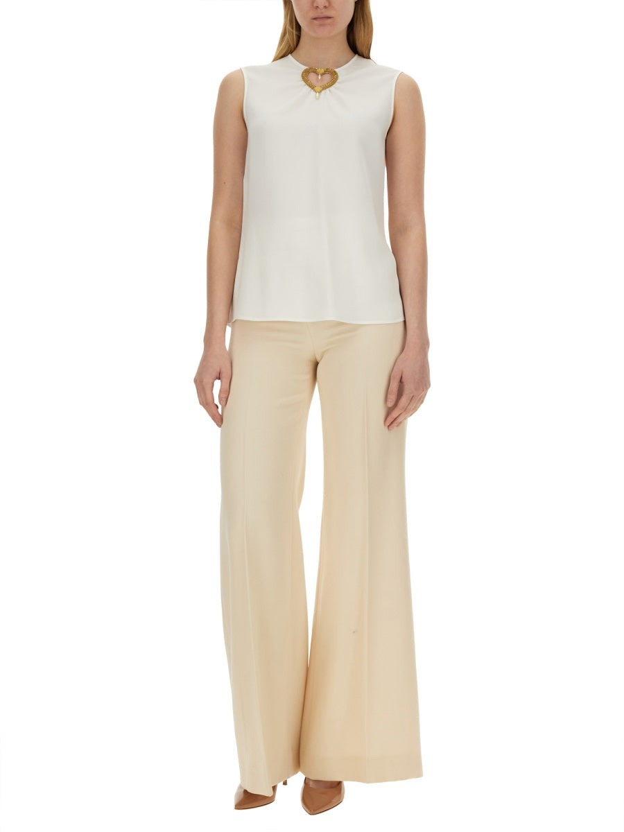 Moschino Women Blouse With Heart Applique - 2