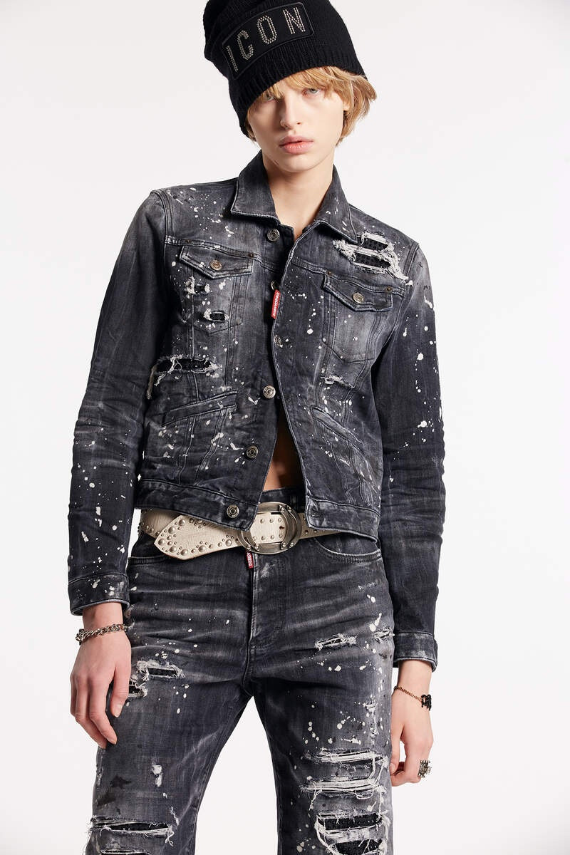 BLACK DIAMOND WASH BOYFRIEND JEAN JACKET 1