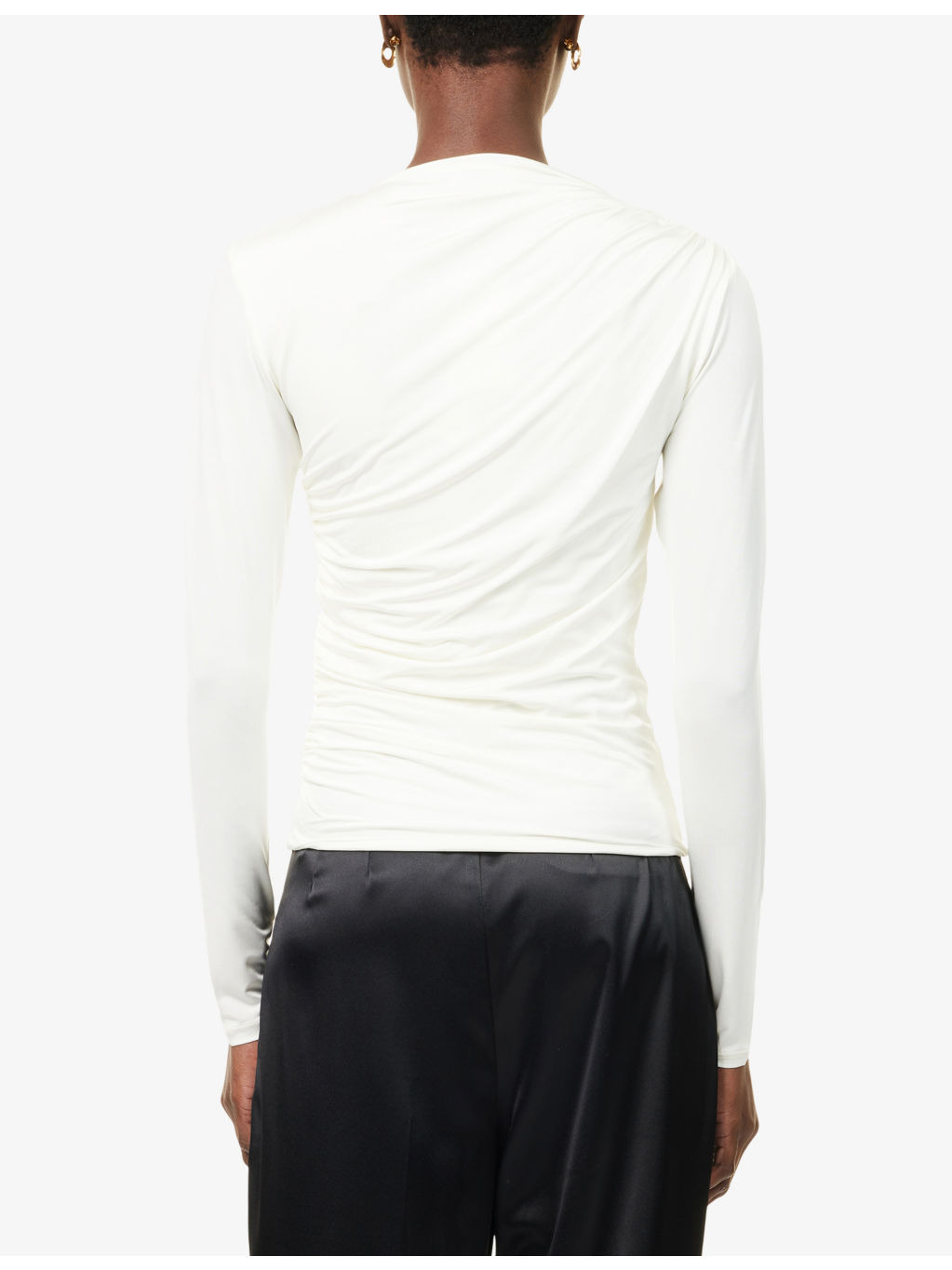 Bray Ruched Stretch-Woven Top - 4
