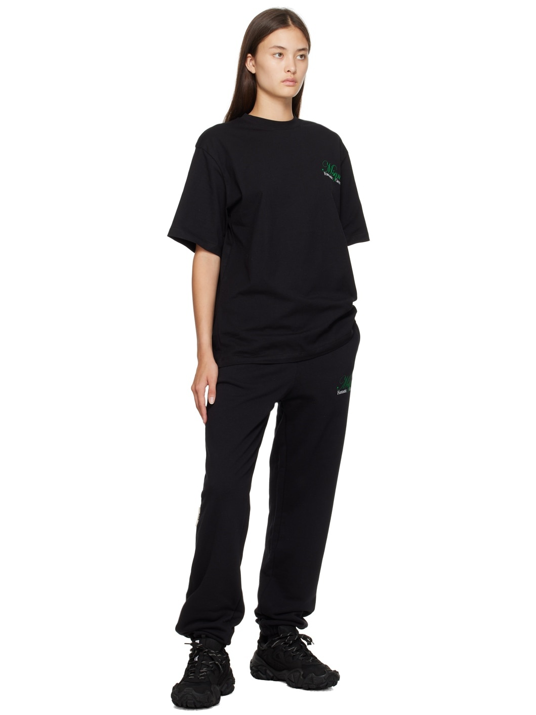 Black Three-Pocket Lounge Pants - 4