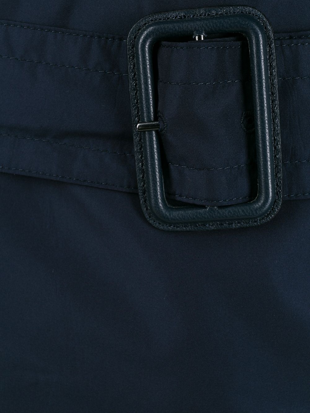 double-breasted pleated trench coat - 6