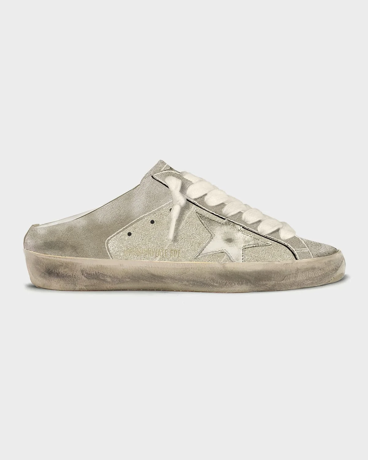 Super-Star Sabot Glitter Suede Slide Sneakers - 1