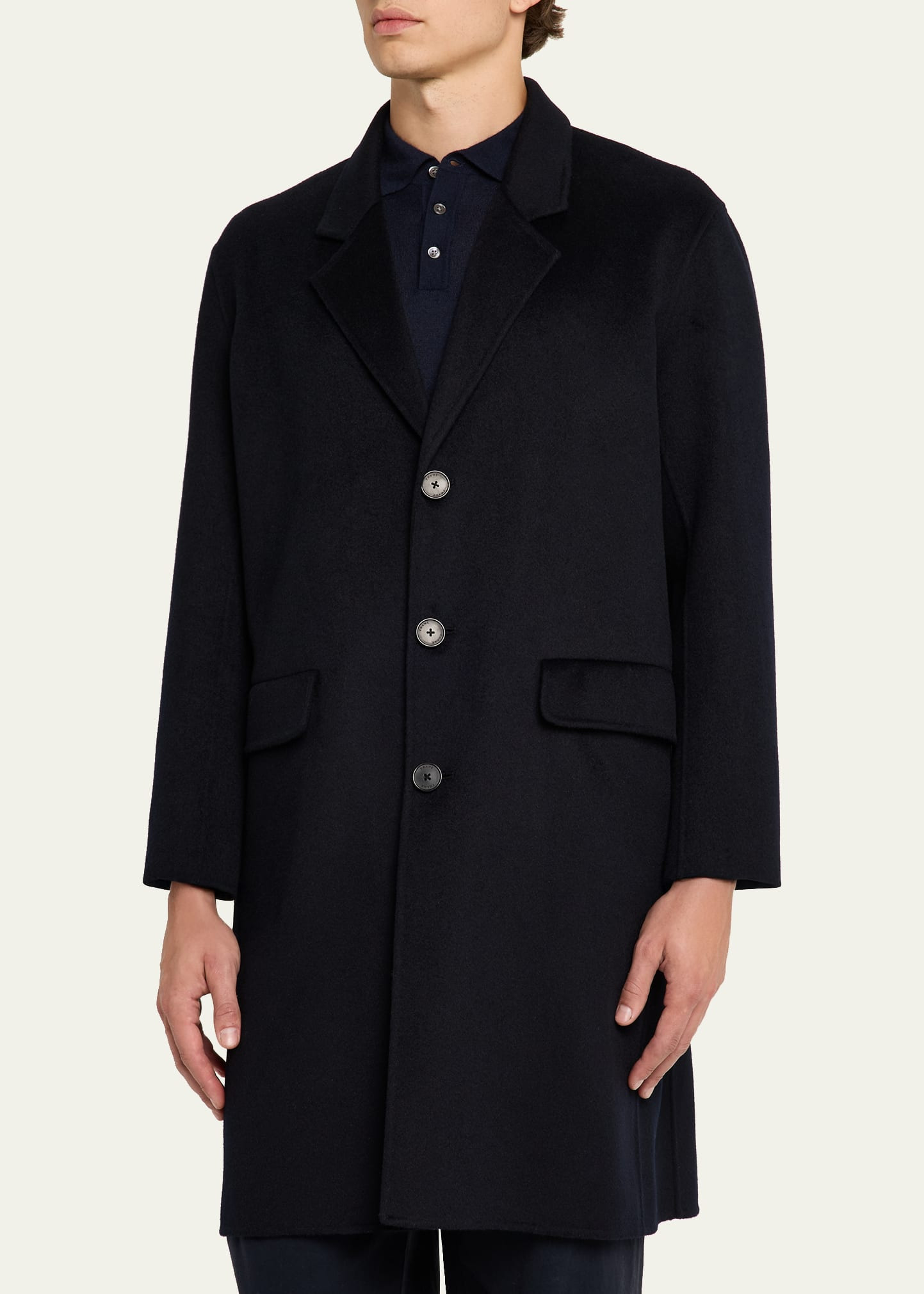Men's Double-Face Wool Overcoat - 4