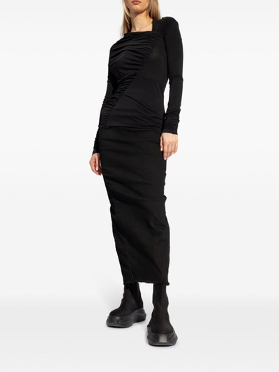 Rick Owens Lilies ruched asymmetric T-shirt outlook