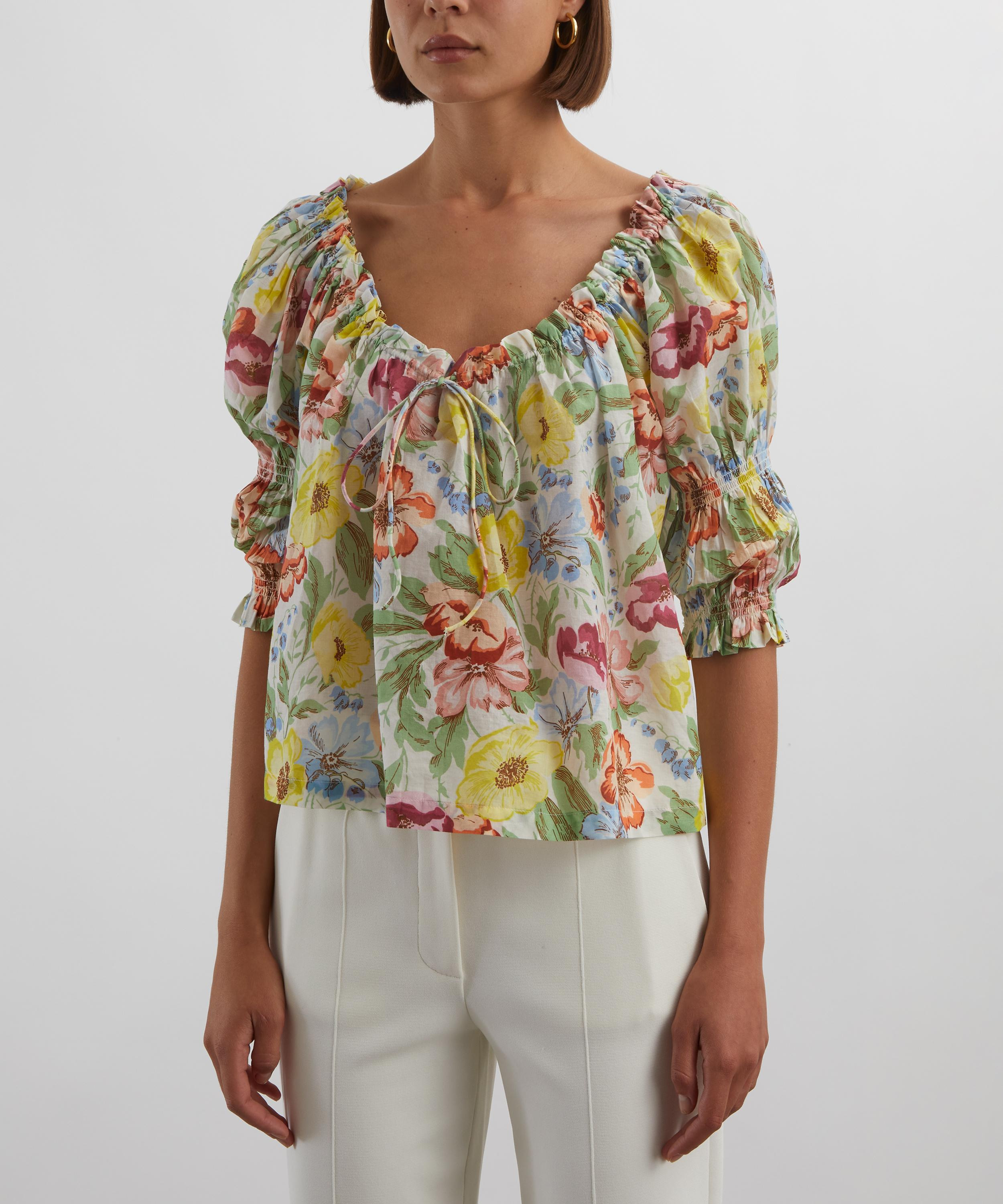 Inez Blanc Anemone Bloom Top - 3