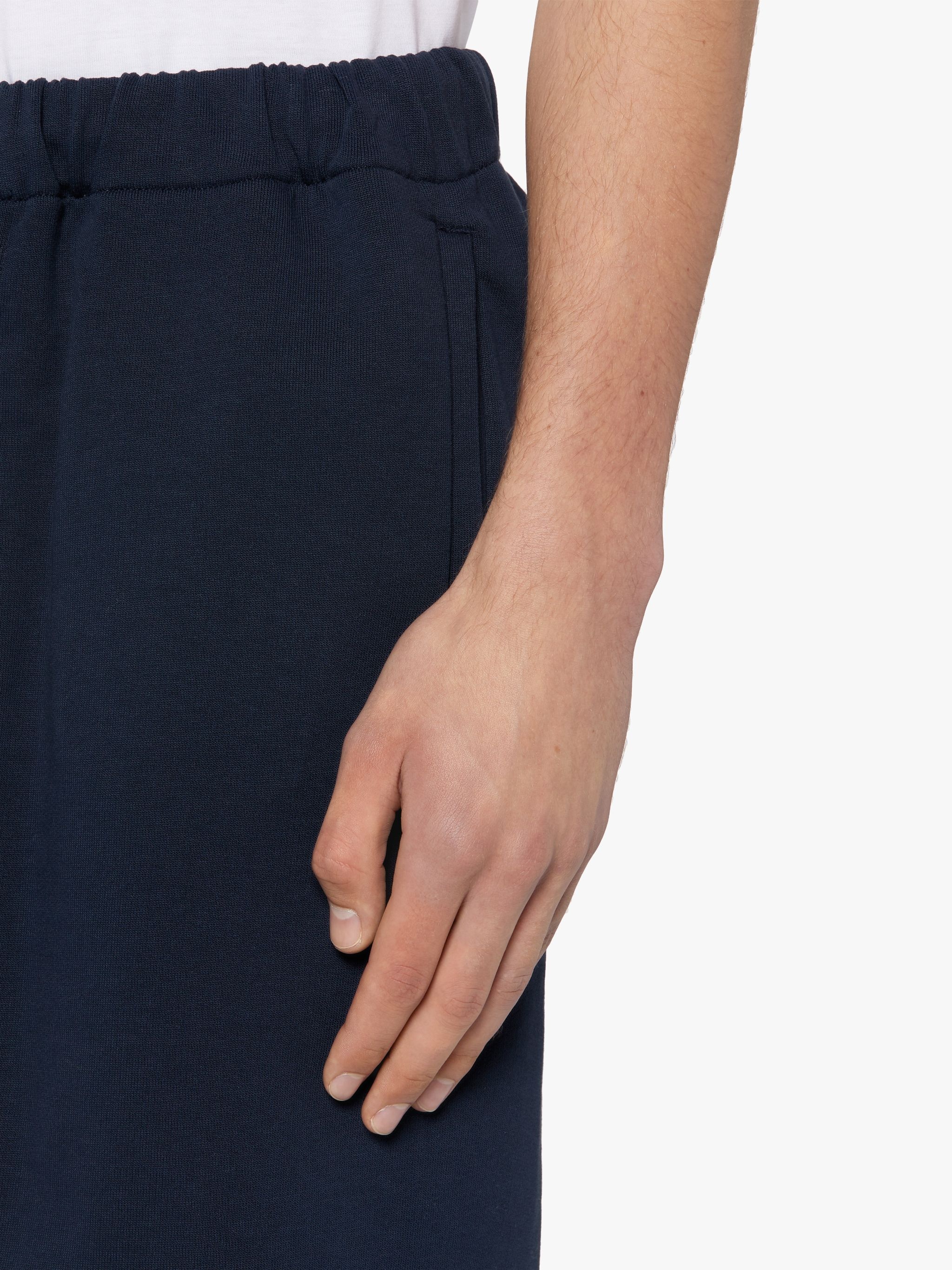 NAVY COTTON SWEATSHORTS - 4