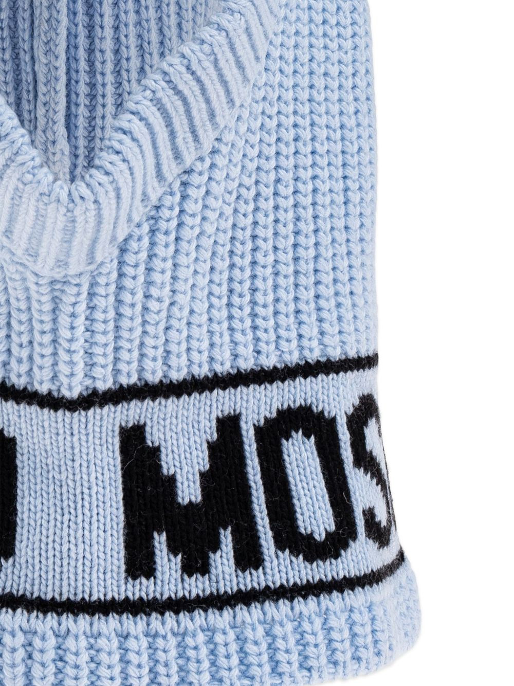 ribbed-knit logo balaclava - 3