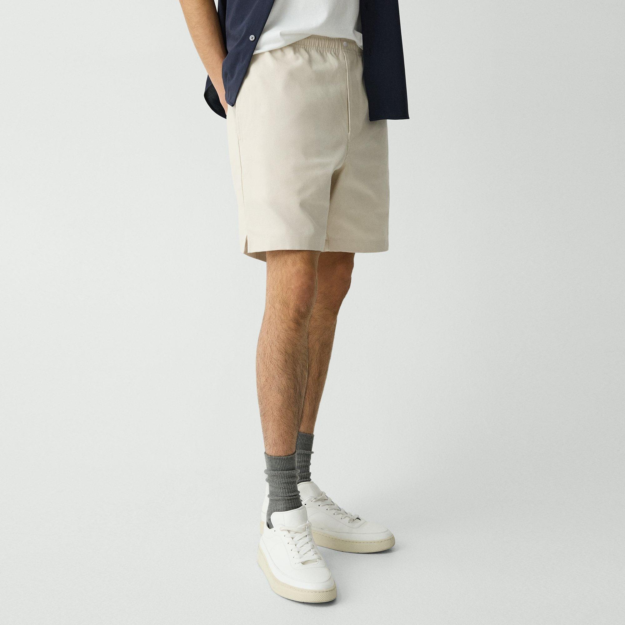 Drawstring Short in Stretch Cotton Canvas - 5