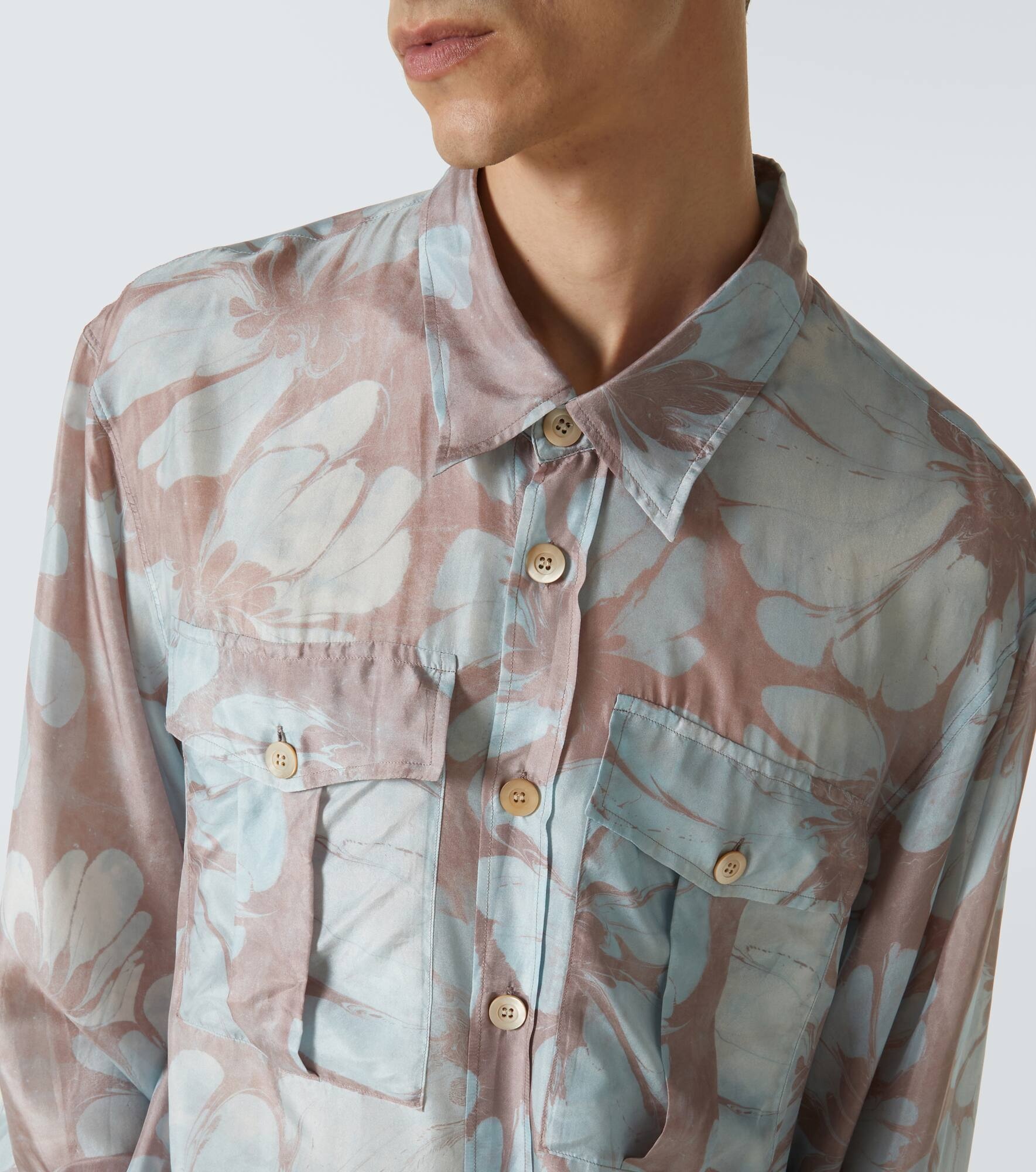 Floral silk shirt - 5