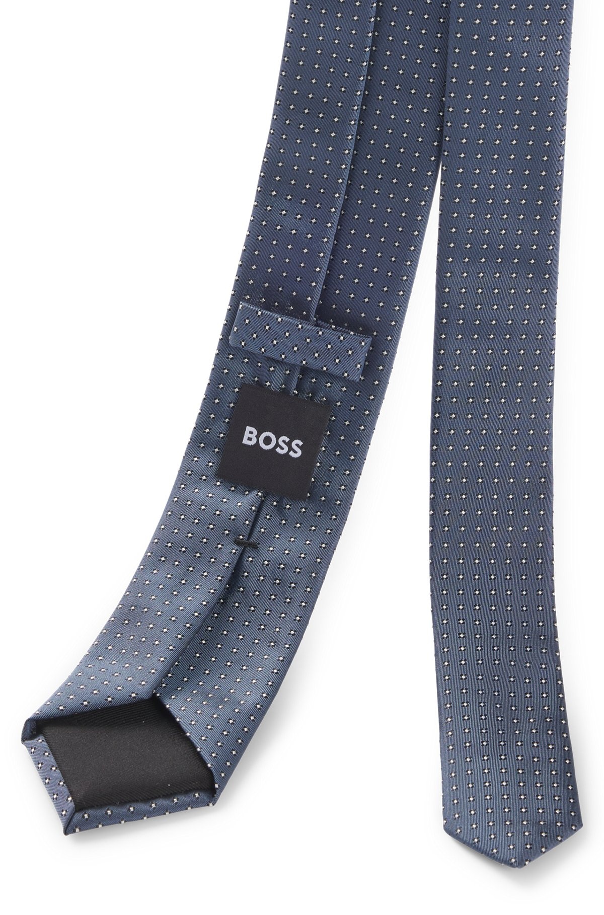 SILK-BLEND TIE WITH JACQUARD-WOVEN PATTERN - 5