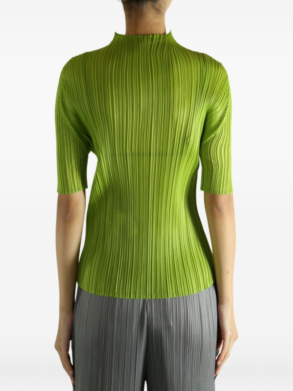 Lucid Pleats high-neck top - 4