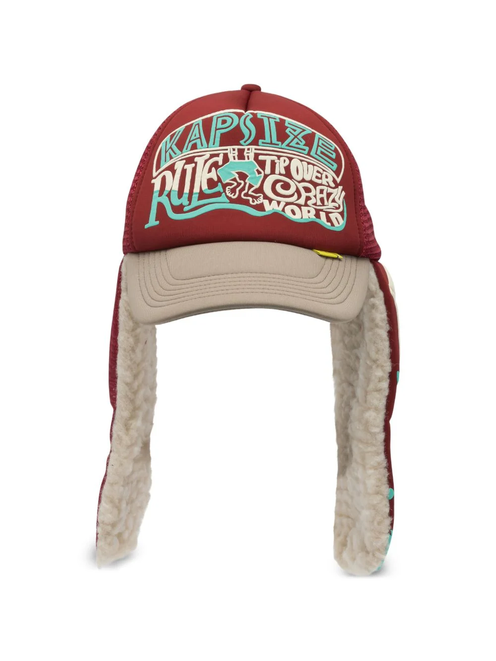 graphic shearling hat - 1