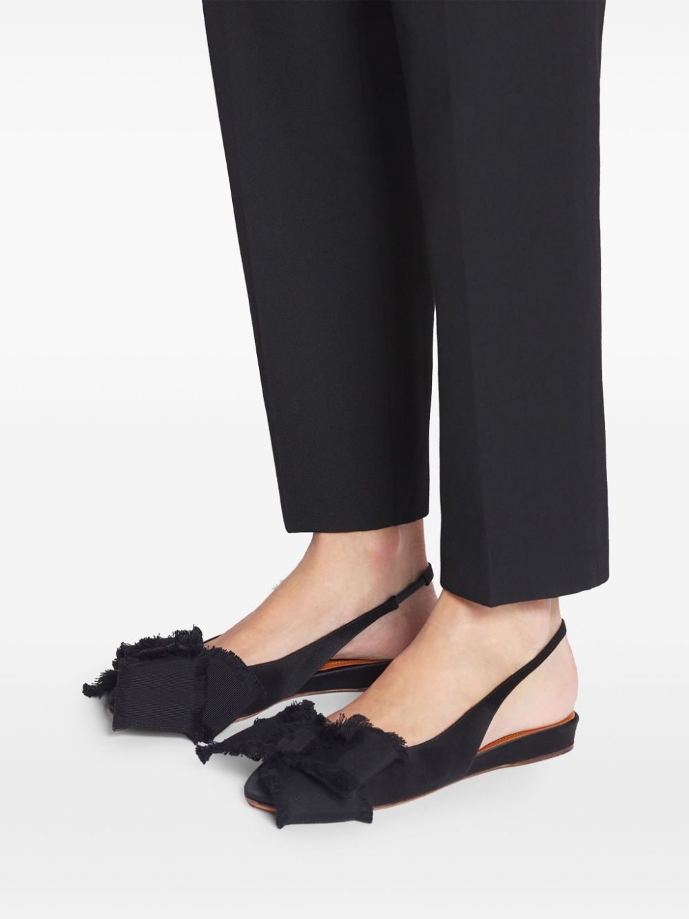 satin slingback ballerina shoes - 6