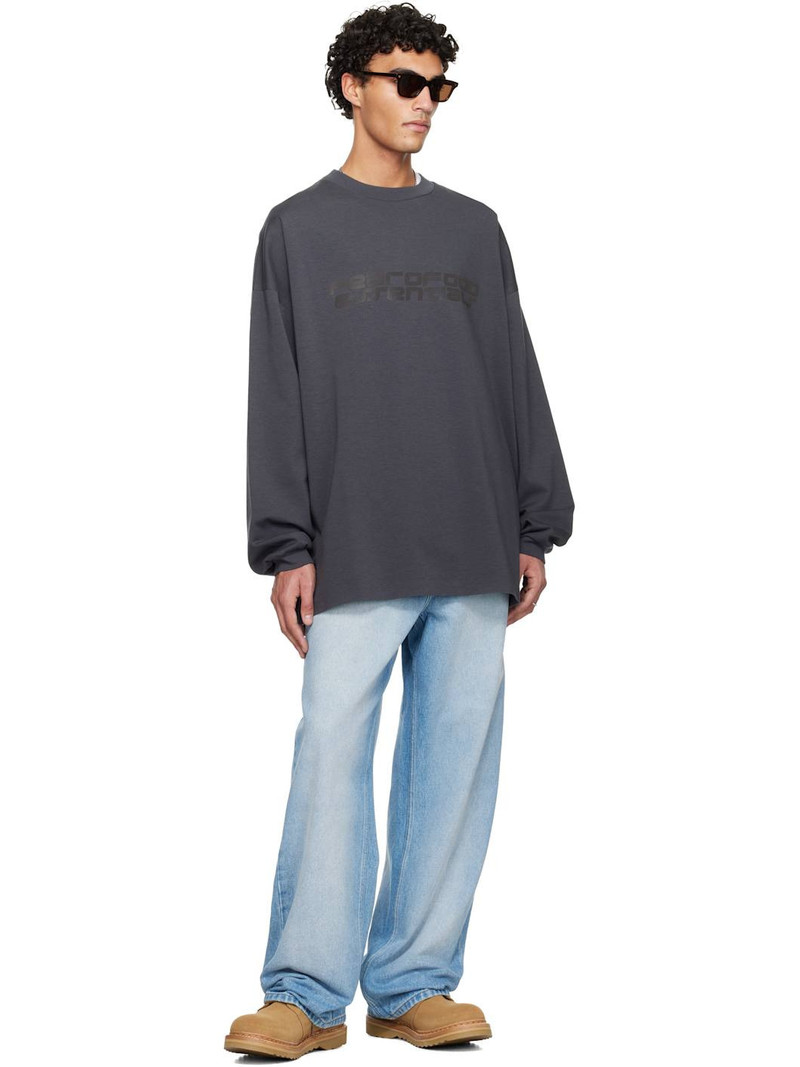 ESSENTIALS Gray Holiday 90s Long Sleeve T-shirt outlook
