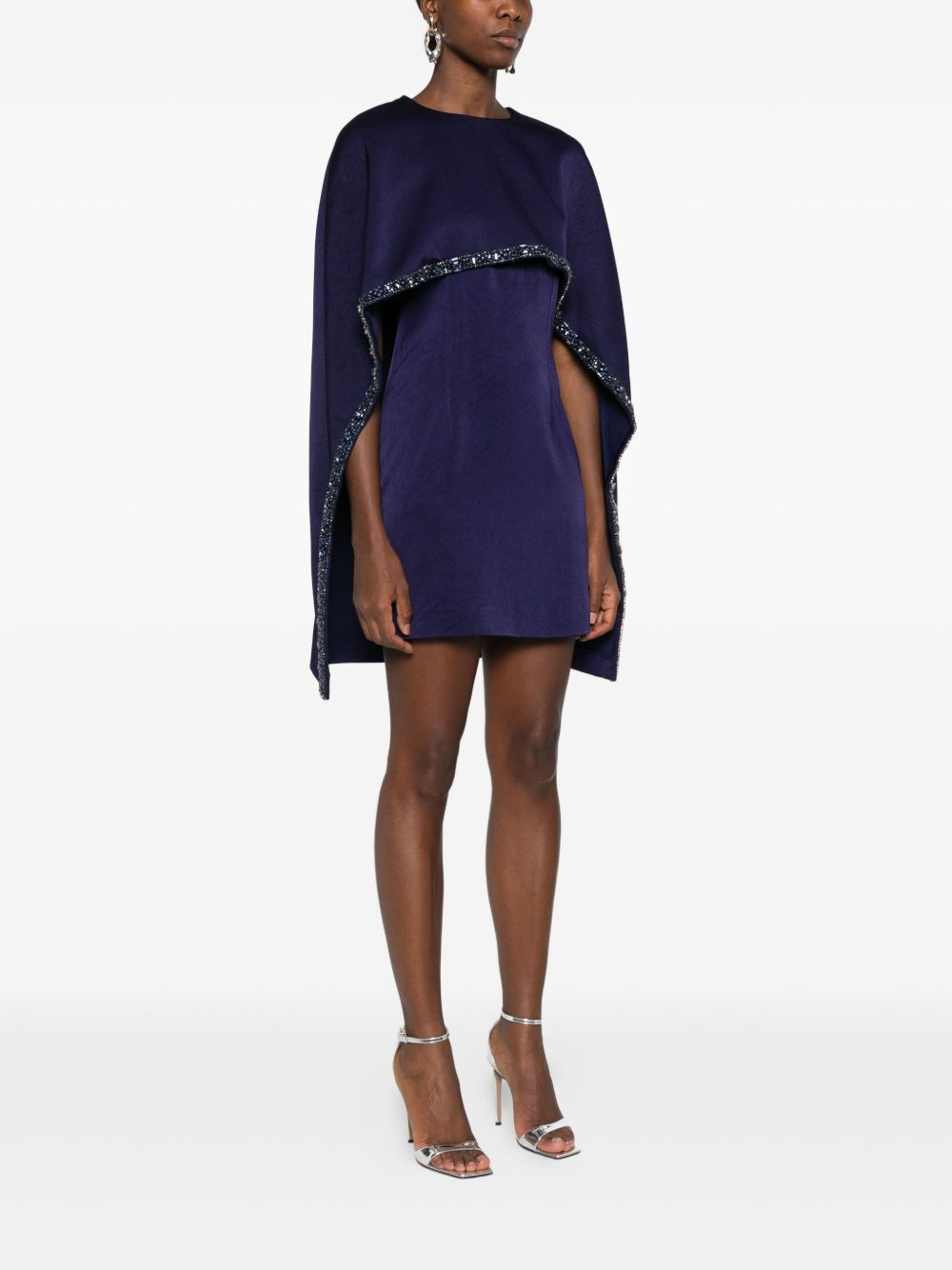 embellished cape dress - 3