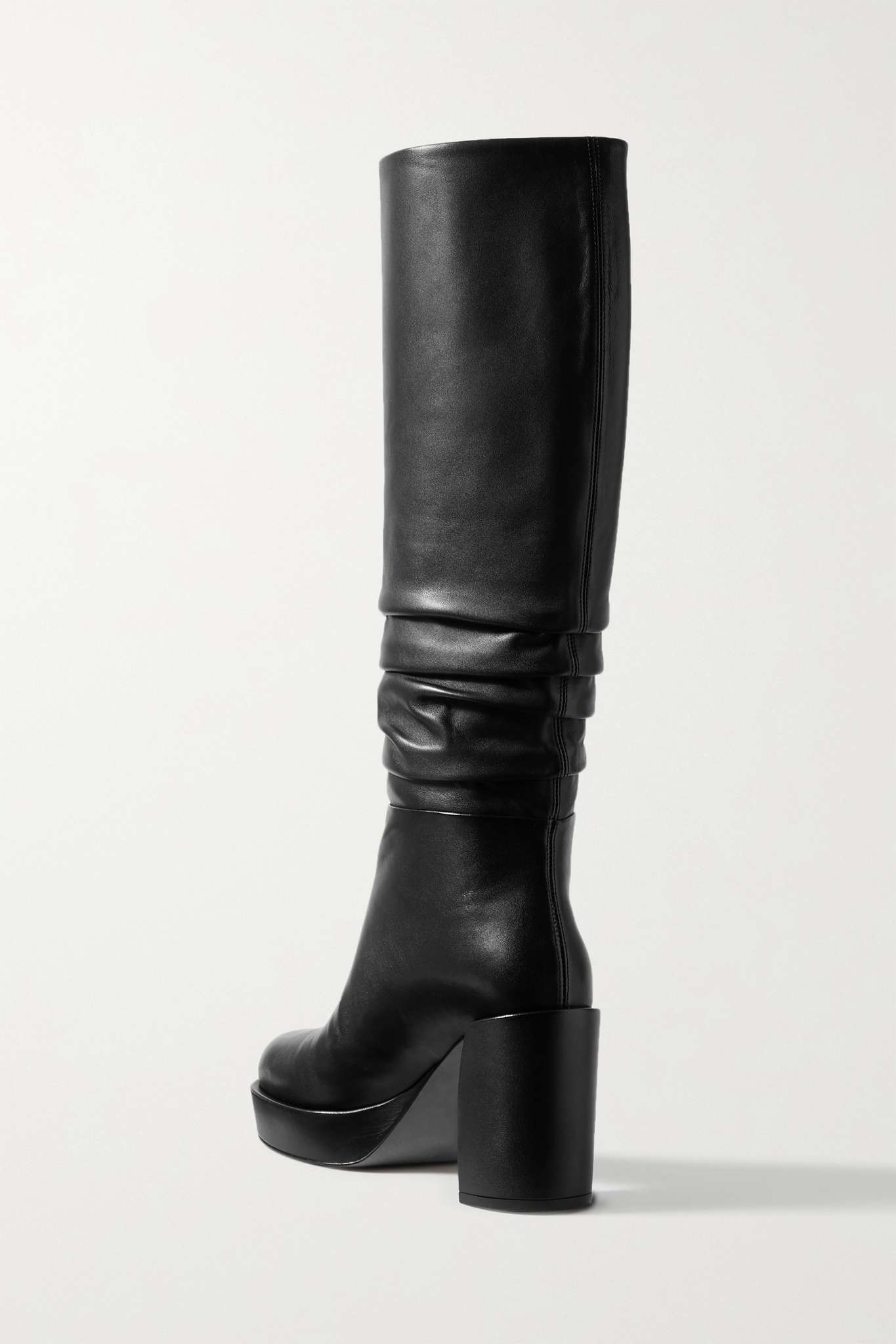 Naomi ruched leather knee boots - 3