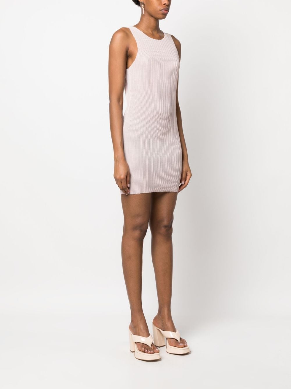 rib-knit dress - 3