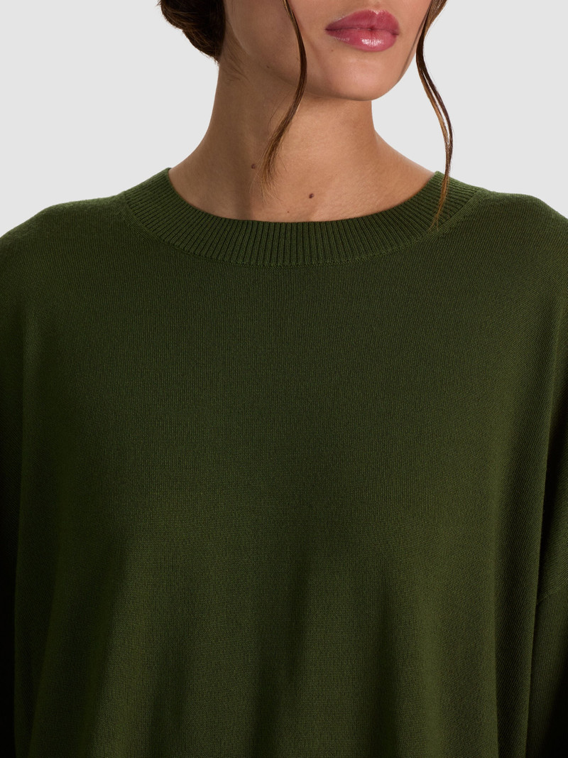 MARGIE WOOL PULLOVER - DARK FERN 5